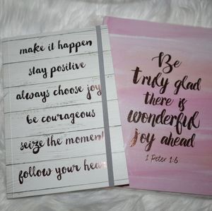 Bundle of 2 Inspiring quote journals